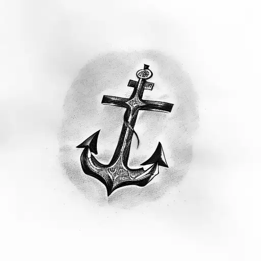 A Cross And A Dhamma Chakka And An Anchor