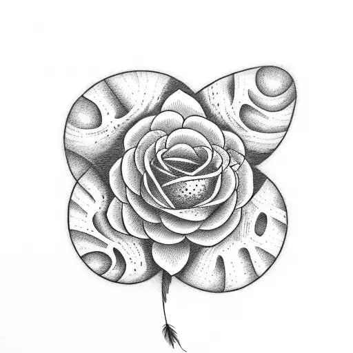 Feather Birthstone Flower