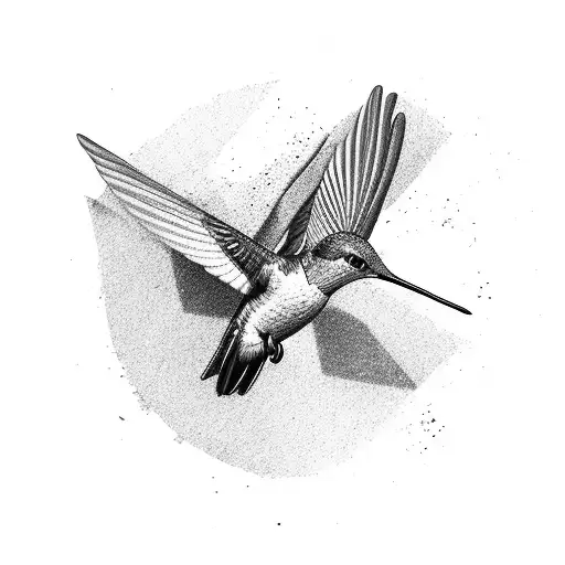 Hummingbird Flying With An Eagle