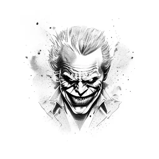 A Portrait Of The Joker Mashed With Incredible Hulk Representing The Duality Of Character