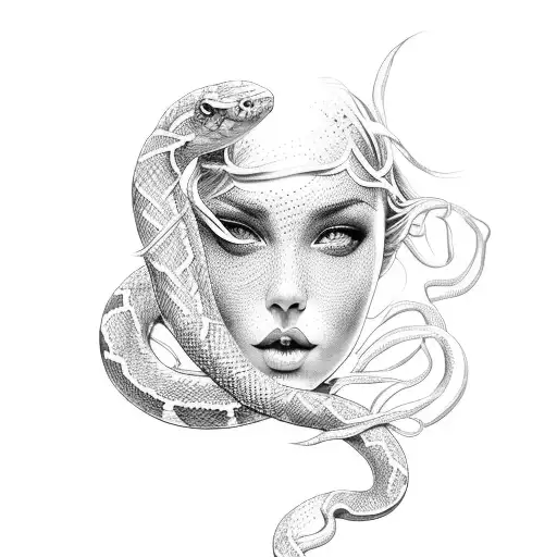 Sexy Nude Girl Constricted By Snake