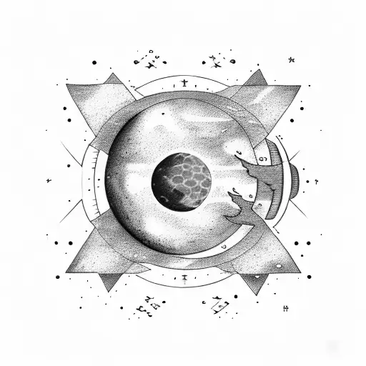 Minimalist Astronomy Space Sun Moon Stars