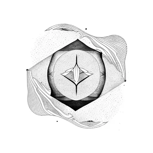 A Silhouette Of A Mountain Range Forming The Shape Of A Yin Yang Symbol