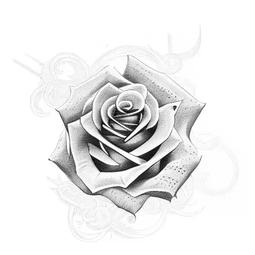 Rose In The Shape Of A Cross