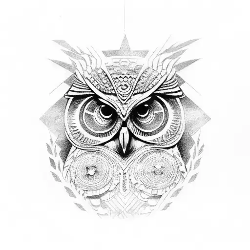 A Maori-inspired Owl With Military Insignia