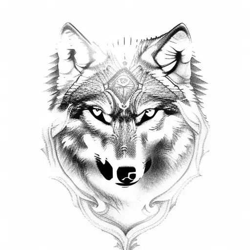 Wolf With A Cacedous In Hand