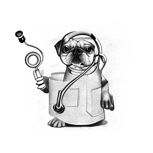 A Dog Wearing A Stethoscope And Holding A Dr Pepper Can