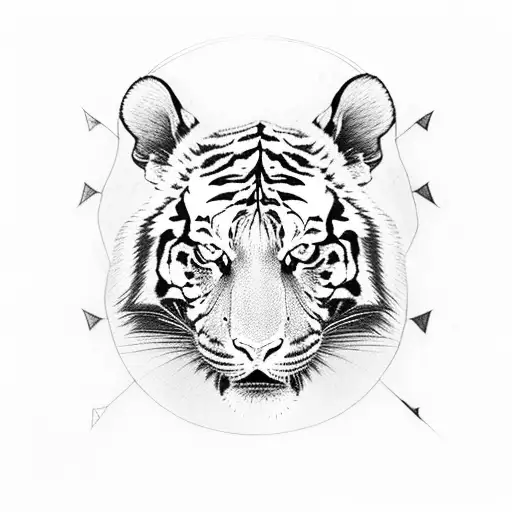 Tiger With Lighting Bolt Teeth