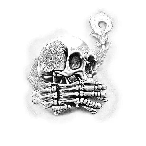 Adams Touch Skeleton Hand With Roze