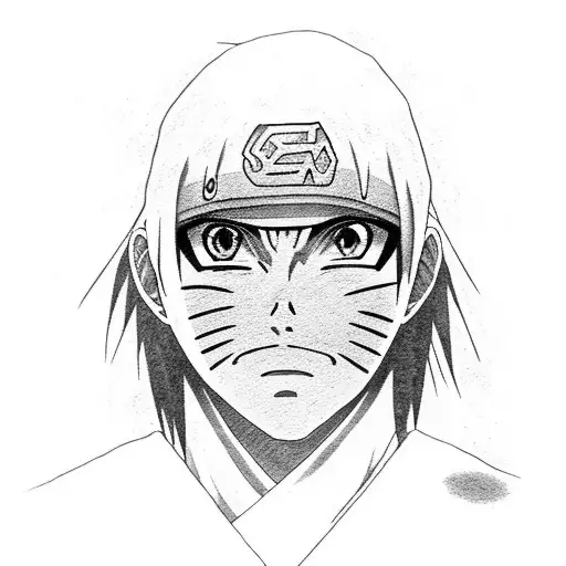 Itachi De Naruto Con Los Ojos Rojos Y El Resto En Blanco Y Negro En Puntillismo