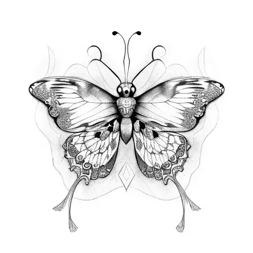 Butterfly And Skull