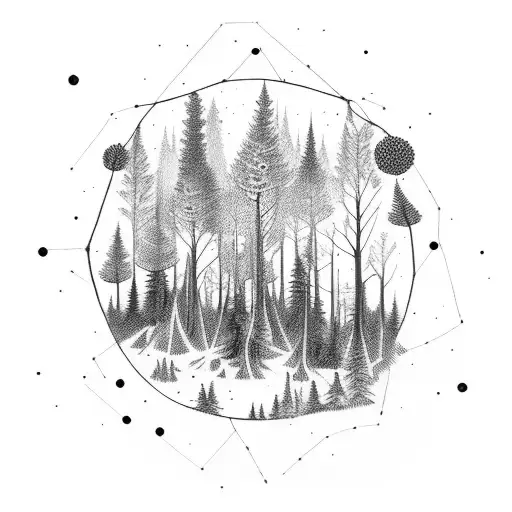 A Forest Transforming Into A Constellation