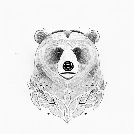 Bear Pown Coming Out From A Bush