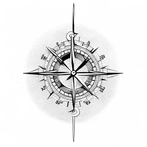 Clock With Compass