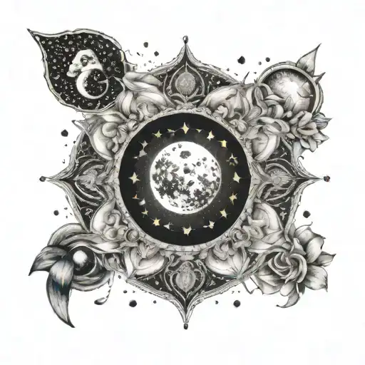 Moon Phases Floral Astrology Sign