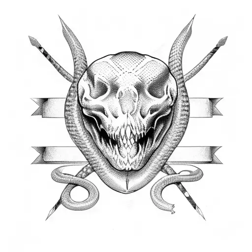 Snake Skull And Dagger