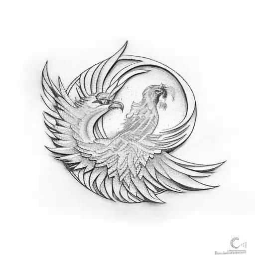 Letter C With Phoenix In It