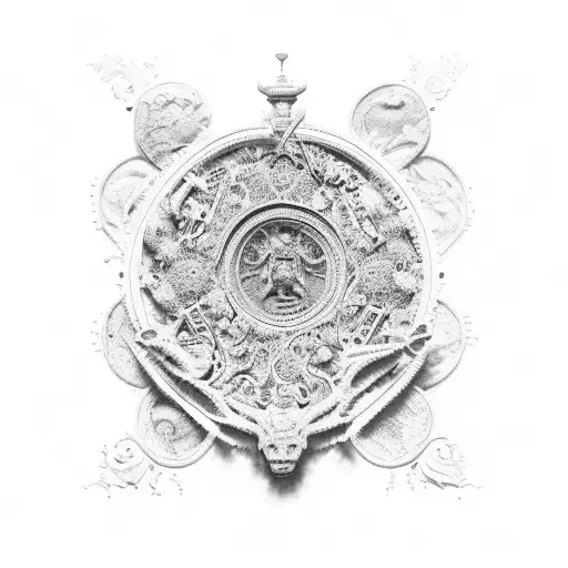 A Renaissance-inspired Book Cover With Intricate Roman Art Motifs