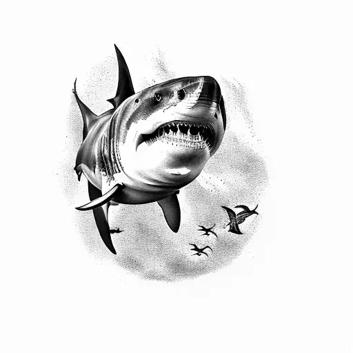 Great White Shark With A Duck's Body