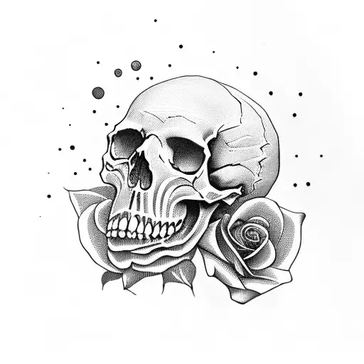 Skull With Rose