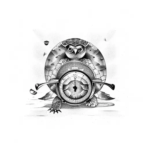 Turtle Having Tea Owl Having Coffee