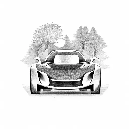 A Sleek And Futuristic Design Of A Sports Car Speeding Down A Winding Road