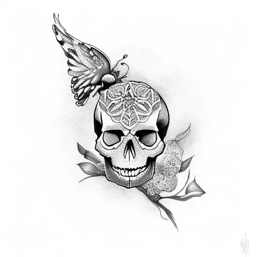 Skull Butterfly 222