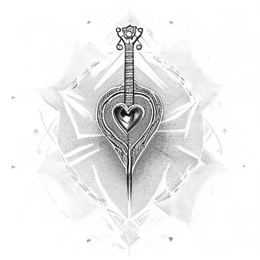 The Jesus Heart In A Guitar Shape