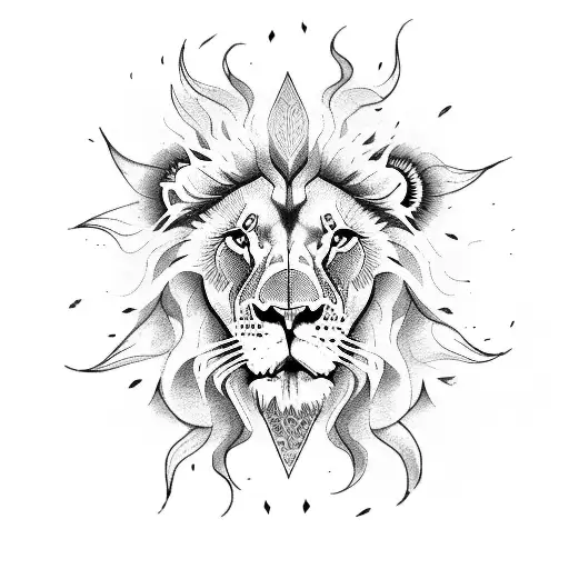 Lion And Sun Design