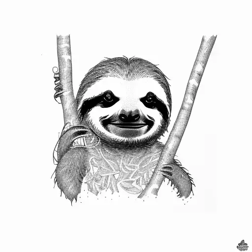 Sloth On A Heartbeat Line