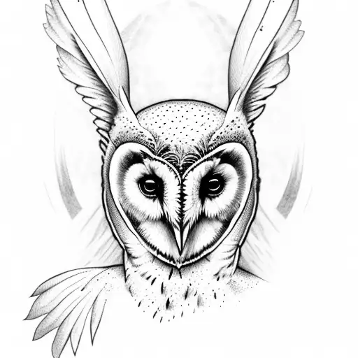 Barn Owl With Grim Reaper