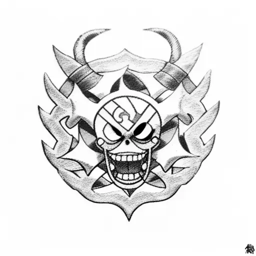 Logo De One Piece Combinado Con Shingeki No Kyojin Y Naruto