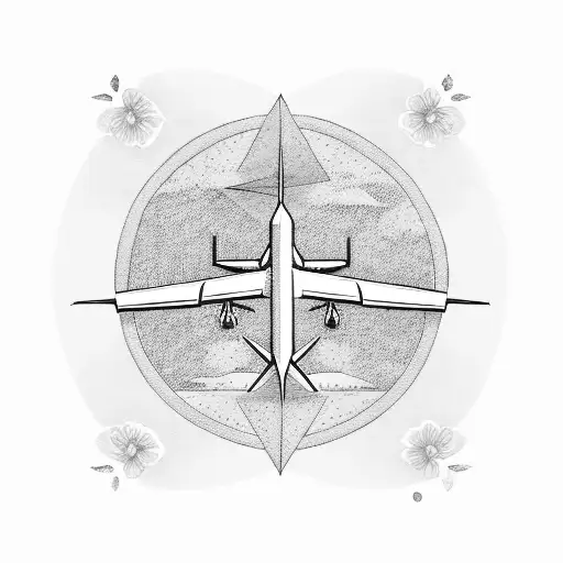 Airplane Flowers Pink Color