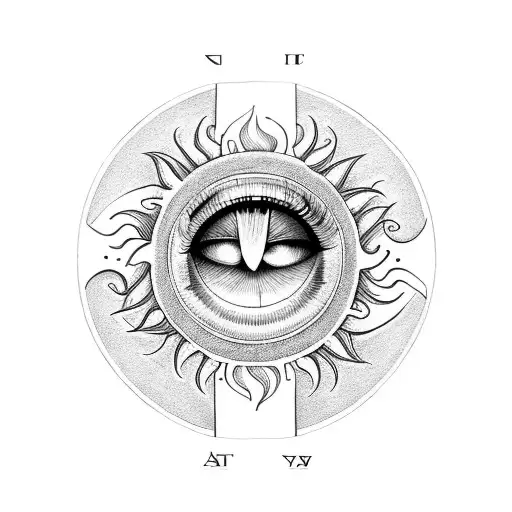 Sun With Eye And Shadows