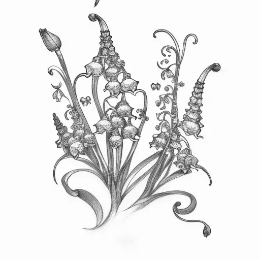 Lily Of The Valley And Larkspur