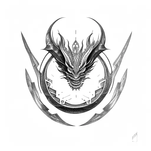 Rune Dragon On Shoulder