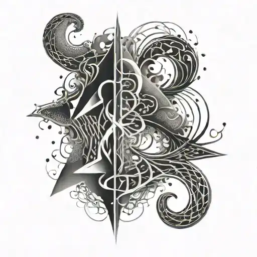 An Abstract Design Featuring The Number 369 Hidden Within Intricate Lines And Shapes