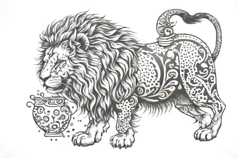 Lion With A Jug