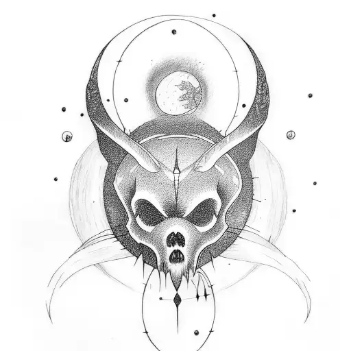 Tattoo Skyline Red With A Moon Forearm