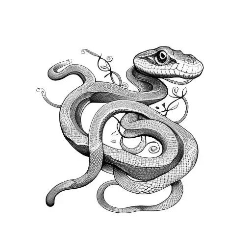 Snake With Vines