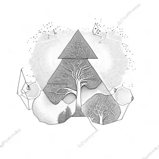 Serotonin Code Whit Tree Minimalism