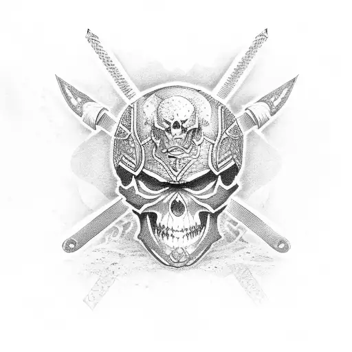 Katana Sword With Skull