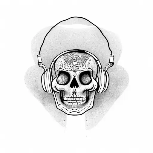 Skeleton With Headphones