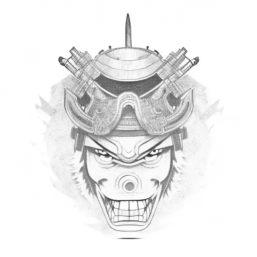 Samurai With M4 Rifle