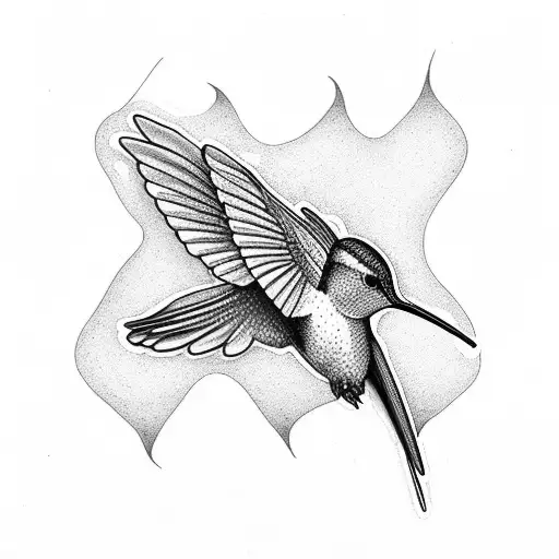 Hummingbird On A Tree