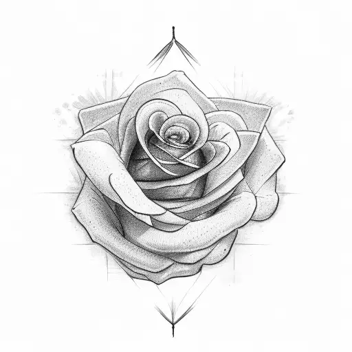 Tatto With Rose And The Name Sophia