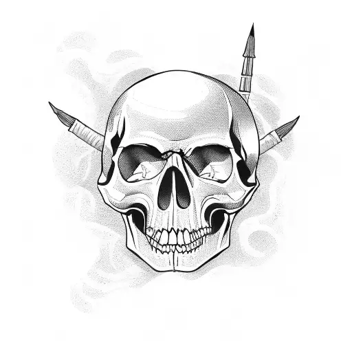 The Word Fearless With Skulls And Guns