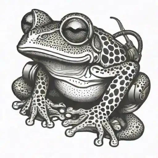Frog With Headphones
