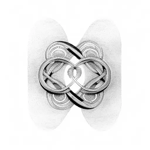 Infinity Symbol With 2 Hearts