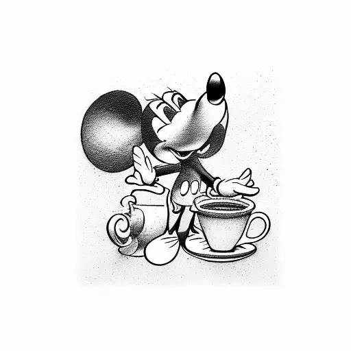 Mickey Mouse Angles And Coffee